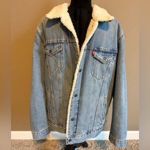Levi's Blue Denim Jacket with Sherpa Lining